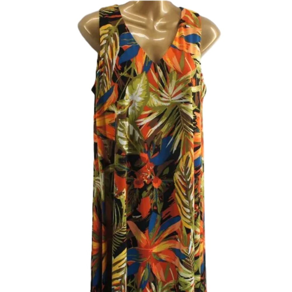 Ak v-neck floral sleeveless dress size M